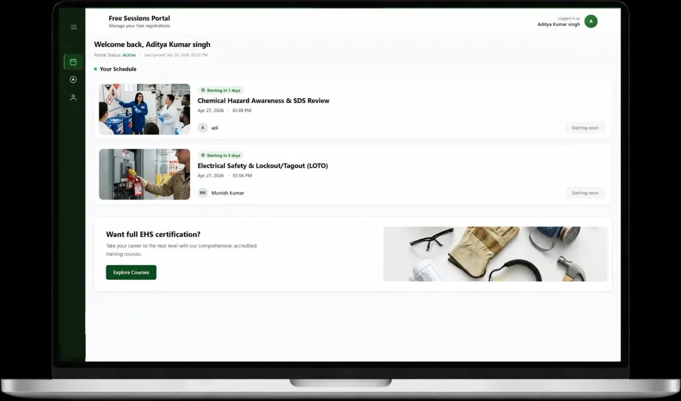Free sessions portal for webinar guests